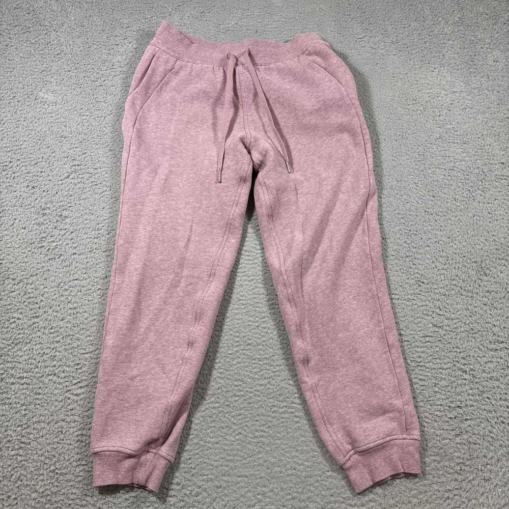 Lululemon Scuba Joggers Womens Sz 8 Pink Fleece Lined Drawstring
